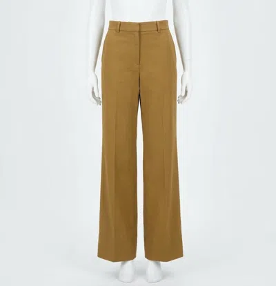 Spanx Supersmooth Stretch Twill Cropped Wide Leg Pant In Flax In Brown