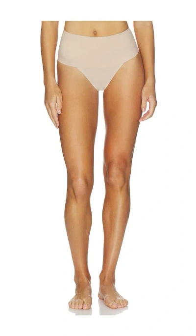 Spanx Supersmooth Undie-tectable Thong In Brown