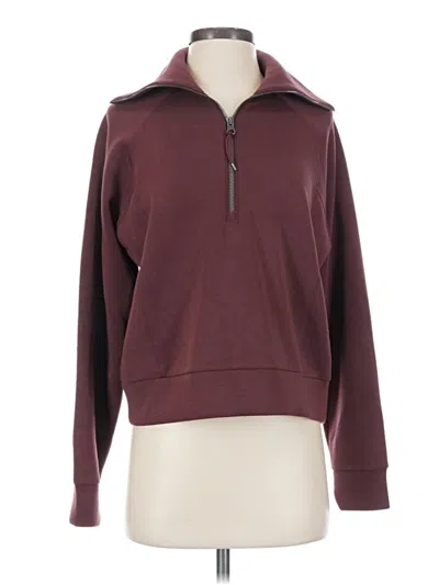 Pre-owned Spanx Sweatshirt In Burgundy