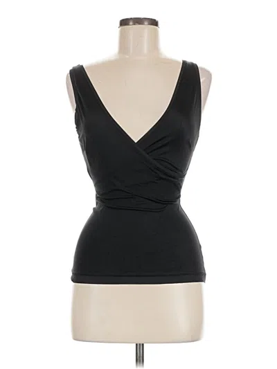 Pre-owned Spanx Tank Top Black Plunge Neckline Tops