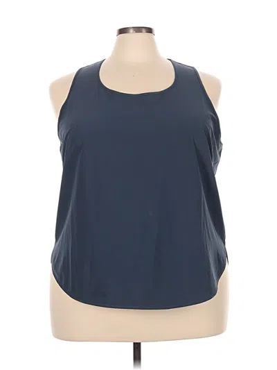 Pre-owned Spanx Tank Top Blue Halter Neckline Tops