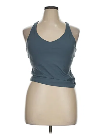 Pre-owned Spanx Tank Top Blue Halter Neckline Tops