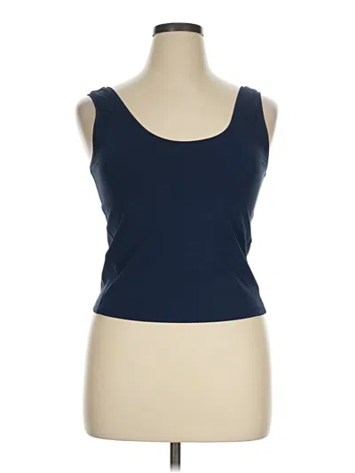 Pre-owned Spanx Tank Top Blue Strapless Neckline Tops
