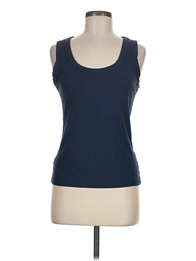 Pre-owned Spanx Tank Top Blue Strapless Neckline Tops
