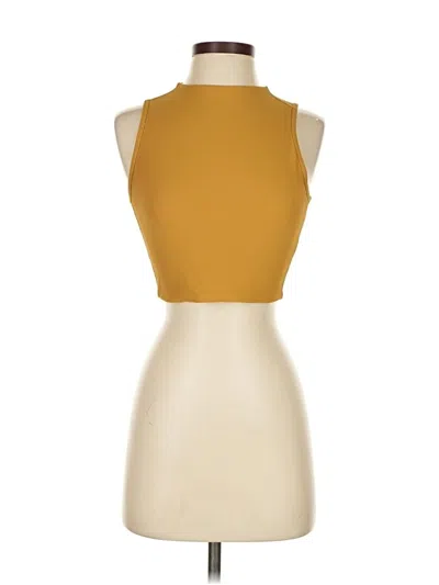 Pre-owned Spanx Tank Top Gold Halter Neckline Tops