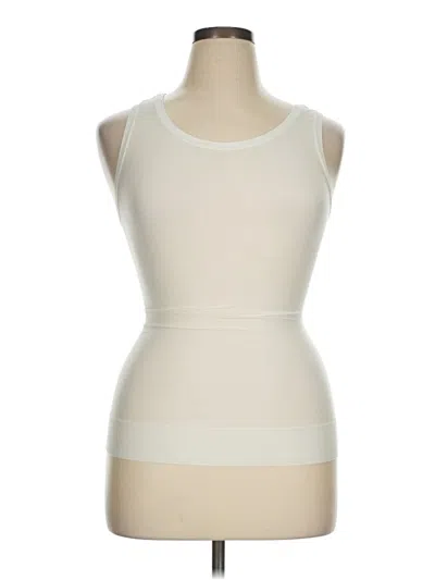 Pre-owned Spanx Tank Top Ivory Strapless Neckline Tops In White