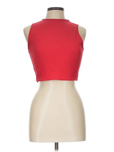 Pre-owned Spanx Tank Top Red Halter Neckline Tops