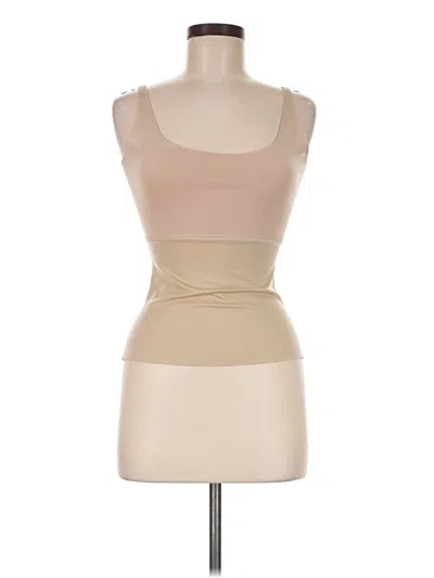 Pre-owned Spanx Tank Top Tan Strapless Neckline Tops