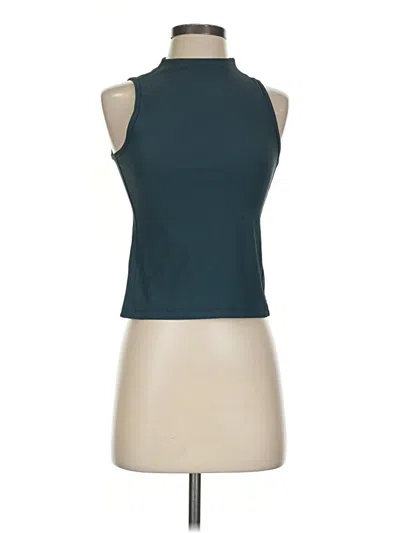 Pre-owned Spanx Tank Top Teal Halter Neckline Tops