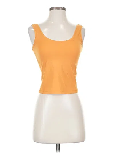 Pre-owned Spanx Tank Top Yellow Strapless Neckline Tops