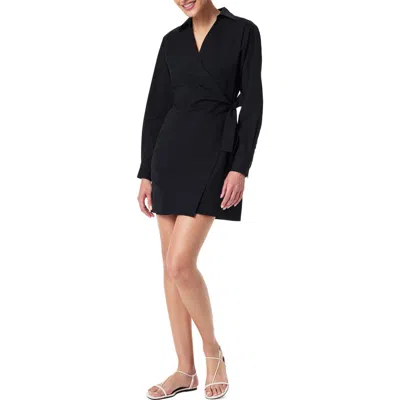 Spanx ® The Best Stretch Cotton Poplin Wrap Shirtdress In Classic Black