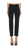Spanx Perfect Pant Slim Straight Trousers In Charcoal Heather Ponte In 古典黑