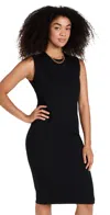 Spanx Perfect Fitted Dress In Classic Black