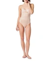 Spanx Plus Size Suit Your Fancy High-waist Shaping Thong In Champagne Beige