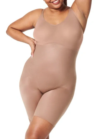 SPANX THINSTINCTS 2.0CLOSED BUST MID-THIGH BODYSUIT