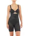 Spanx Thinstincts 2.0 Women 3x Black Stretch Open-bust Mid Thigh Bodysuit Jdm471 In Black