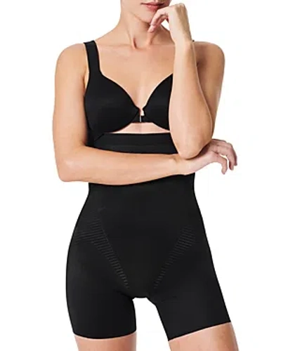 Spanx Thinstincts 2.0 High-waisted Mid-thigh Shorts In Very Black