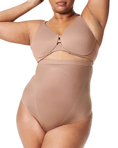 Spanx High Waist Shaping Thong In Cafe Au Lait