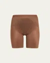 Spanx Thinstincts 2.0 Mid-thigh Shorts In Chestnut Brown