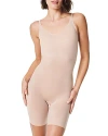 Spanx Mid-thigh Shaping Bodysuit In Champagne Beige