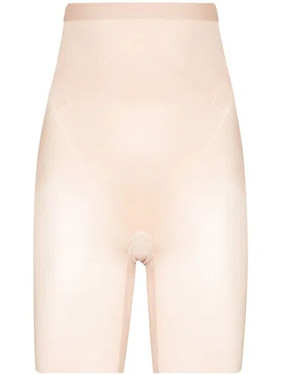 Spanx Thinstincts High-waist Mid-thigh Shorts In Pink