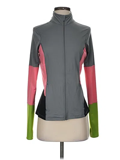 Pre-owned Spanx Track Jacket In Gray