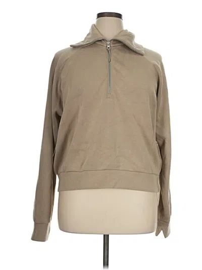 Pre-owned Spanx Track Jacket In Tan