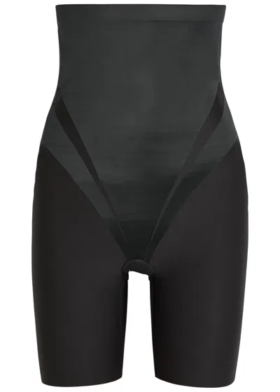 Spanx Transform Sculpting High-waist Shorts In Black