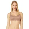 Spanx Trifecta Bra Women's Cafe Au Lait Adjustable Strap Wireless Gbo608 In Brown