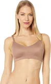 Spanx Trifecta Bra Women Small Light Brown Stretch V-neck Spaghetti Strap Vsq107 In Brown
