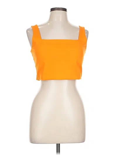 Pre-owned Spanx Tube Top Orange Square Neckline Tops