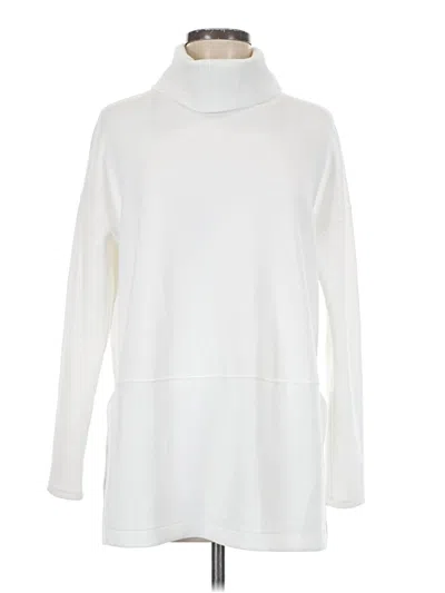 Pre-owned Spanx Turtleneck Sweater In White