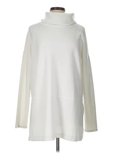 Pre-owned Spanx Turtleneck Sweater In White