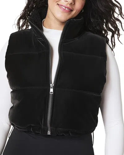 Spanx ® Two-in-one Velour Fleece Vest In Black