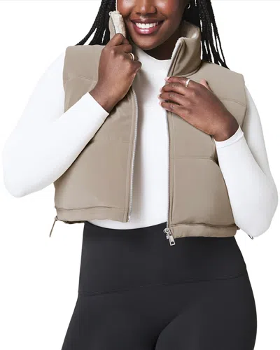 Spanx ® Two-in-one Velour Fleece Vest In Brown