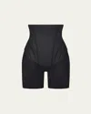 Spanx Ultra-sculpt Mid-thigh Shaping Shorts In Very Black