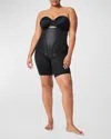 Spanx Ultra-sculpt Mid-thigh Shaping Shorts In Very Black