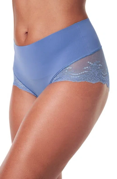 Spanx ® Undie-tectable® Lace Hi-hipster Panties In Cornflower Blue