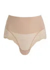 Spanx Undie-tectable Lace-trimmed Seamless Briefs In Neutral