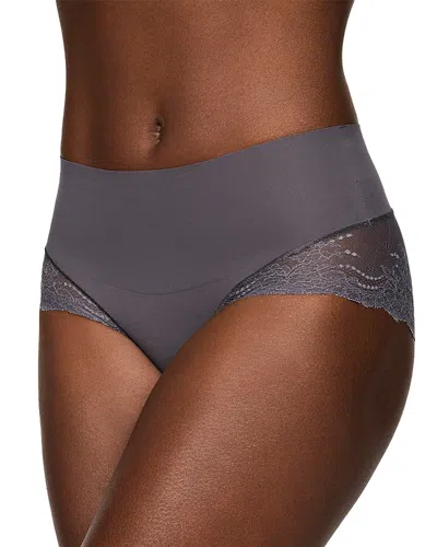 Spanx Undie-tectable Lace Hi-hipster Panty In Gray