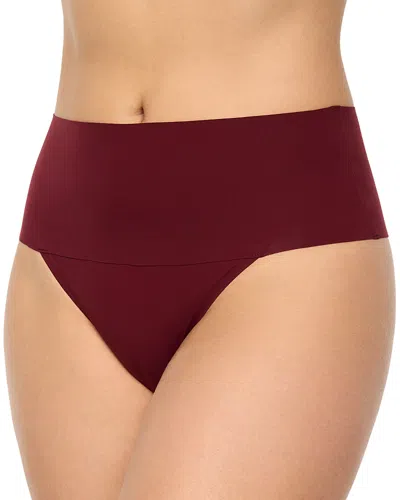 Spanx Undie-tectable Thong In Burgundy