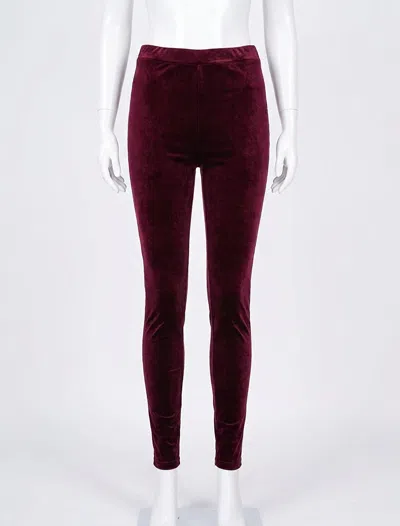 Spanx Velvet Leggings In Rich Burgundy