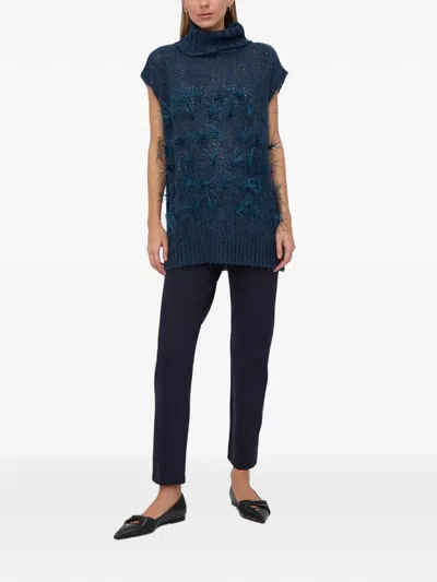 Spanx Welt-pockets Trousers In Blue