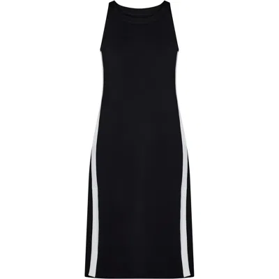Spanx Women's Aire Side Stripe Mini Dress In Black
