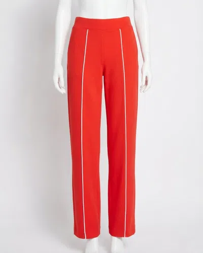 Spanx Women's Airpique Straight Track Pants In Poppy In Brown