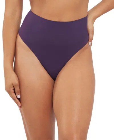 Spanx Women's Ecocare Shaping Thong Underwear 40048r In Aubergine