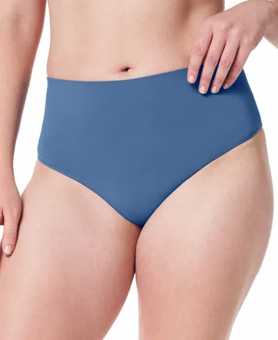 Spanx Women's Ecocare Shaping Thong Underwear 40048r In Indigo Haze