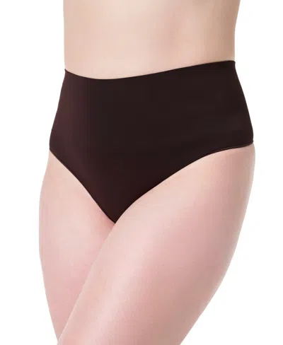 Spanx Women's Ecocare Shaping Thong Underwear 40048r In Truffle Br