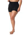 Spanx Shorty Seamless Shaper Shorts In Very Black