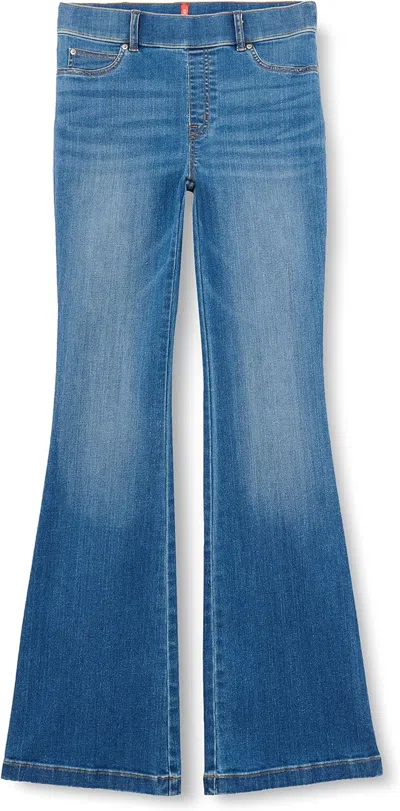 Spanx Women's High-rise Flared Stretch-denim Jeans, Vintage Indigo In Blue